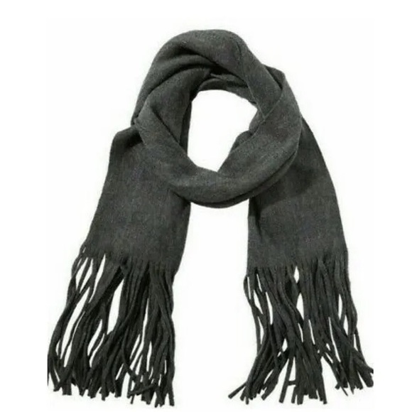 Lucky Brand gray scarf, Grey fringe scarf - Picture 5 of 6